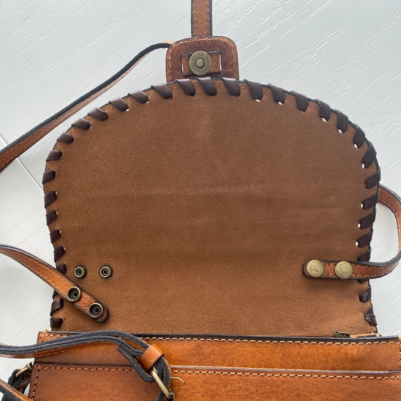 Patricia Nash - Brown Leather Lanza Crossbody Bag - BRAND NEW - Picture 10 of 16
